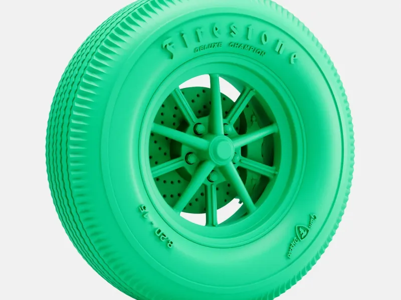 1/24 Scale, 15x6 ET Gasser Wheel, Firestone 670-15 Tire