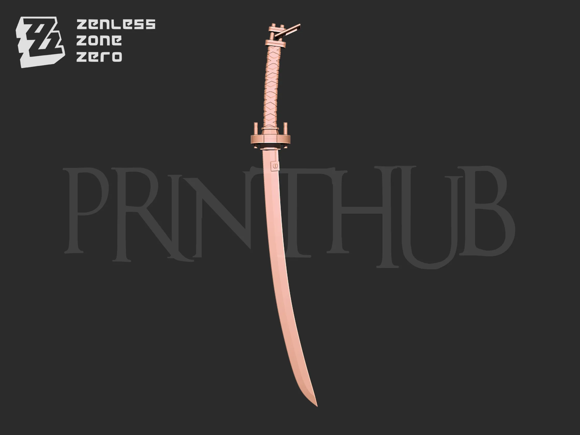 Hoshimi Miyabi Sword from Zenless Zone Zero Cosplay 3d model