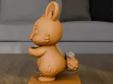 Cute Bunny STL 3D Print Model Rabbit Figurine-3