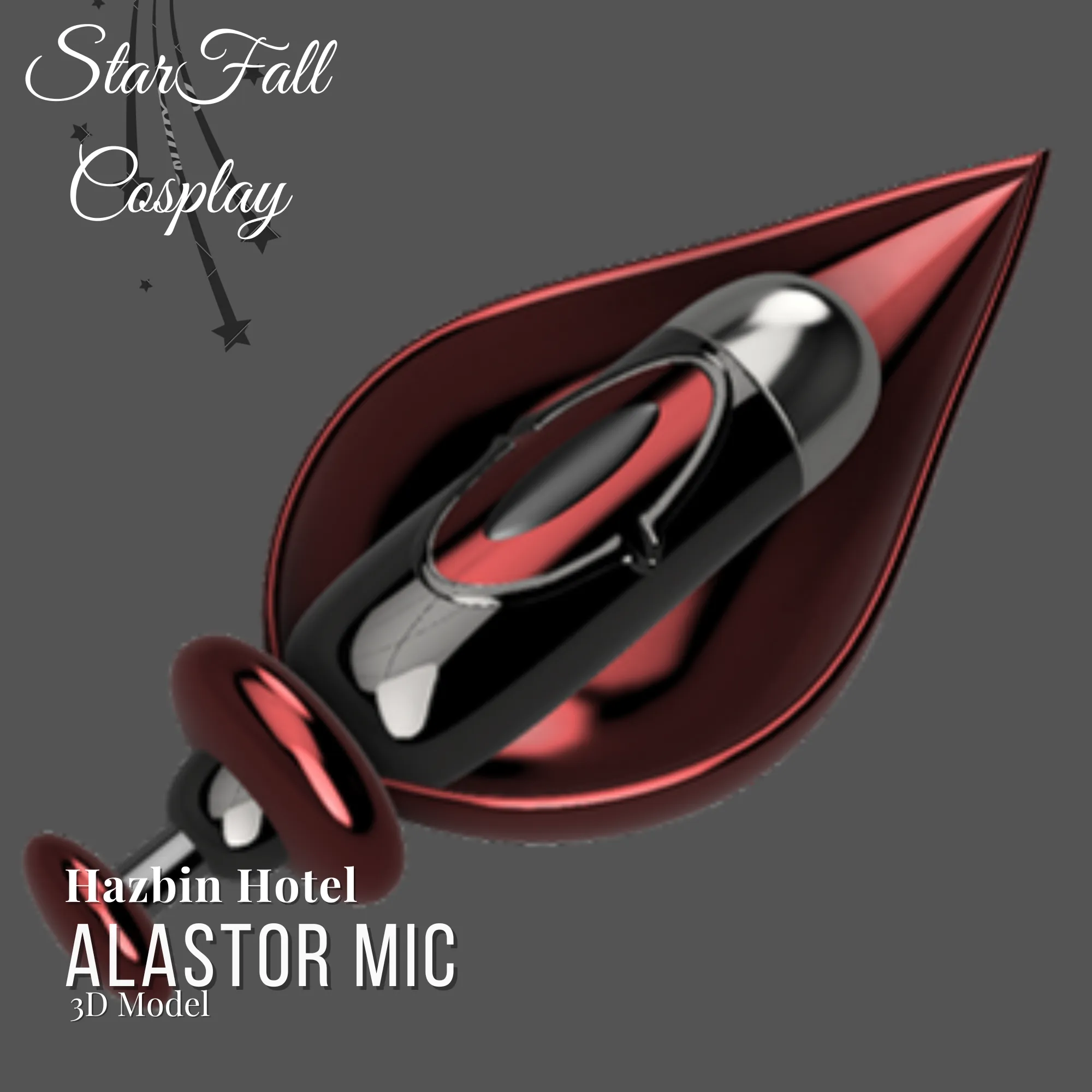 Alastor Mic Staff Hazbin Hotel