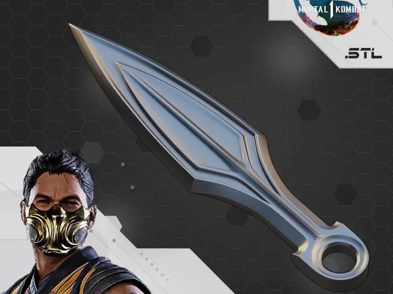 Mortal Kombat 1 MK12 Arma Kunai Lança do Scorpion