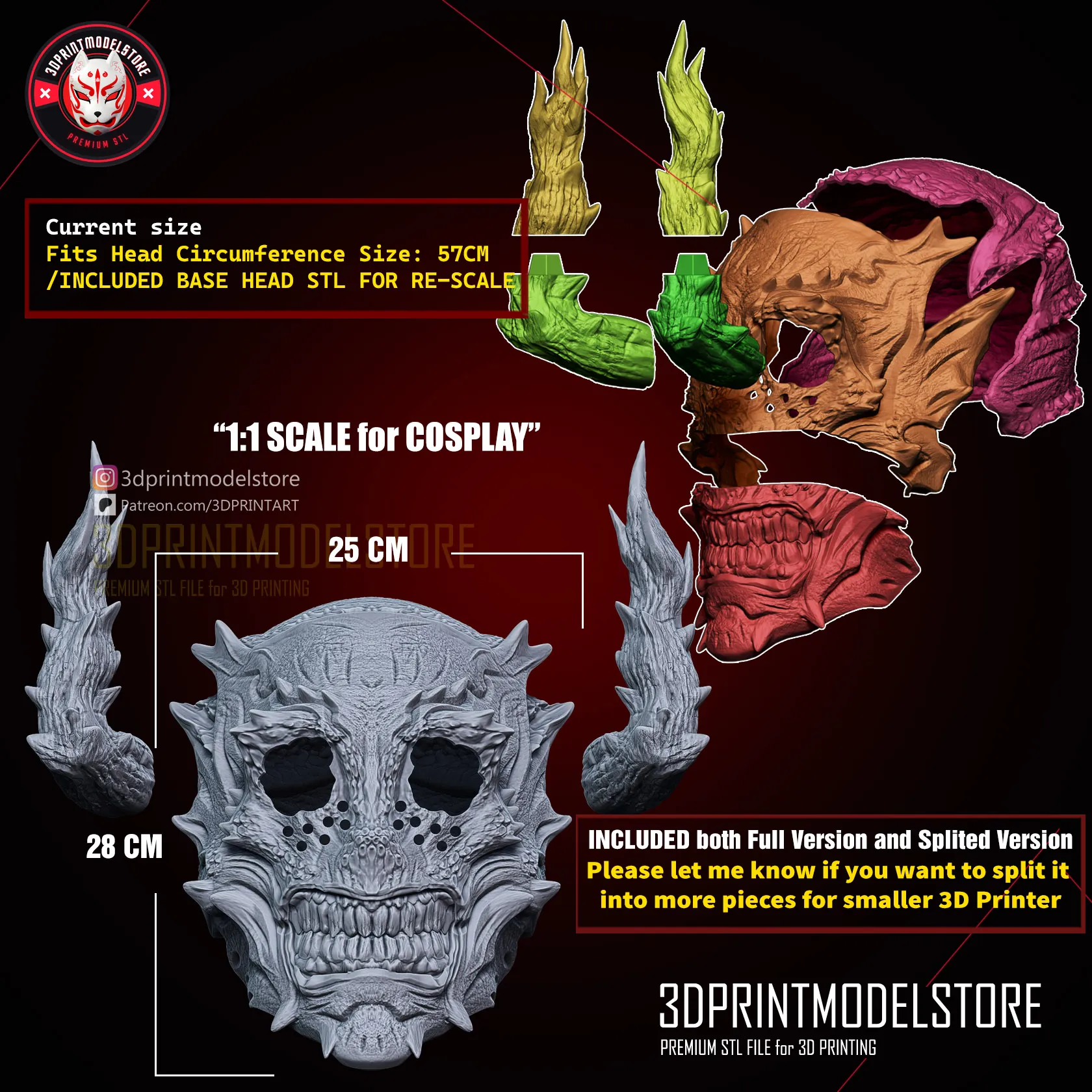 Hanami Mask - Jujutsu Kaisen Anime Cosplay Props
