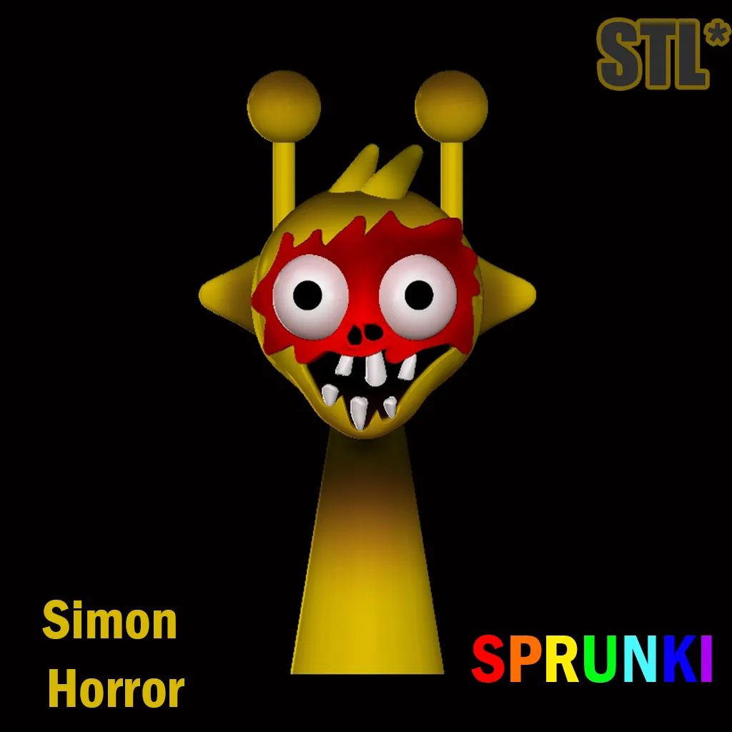 Sprunki Incredibox Simon Horror STL 3D Character Fanar