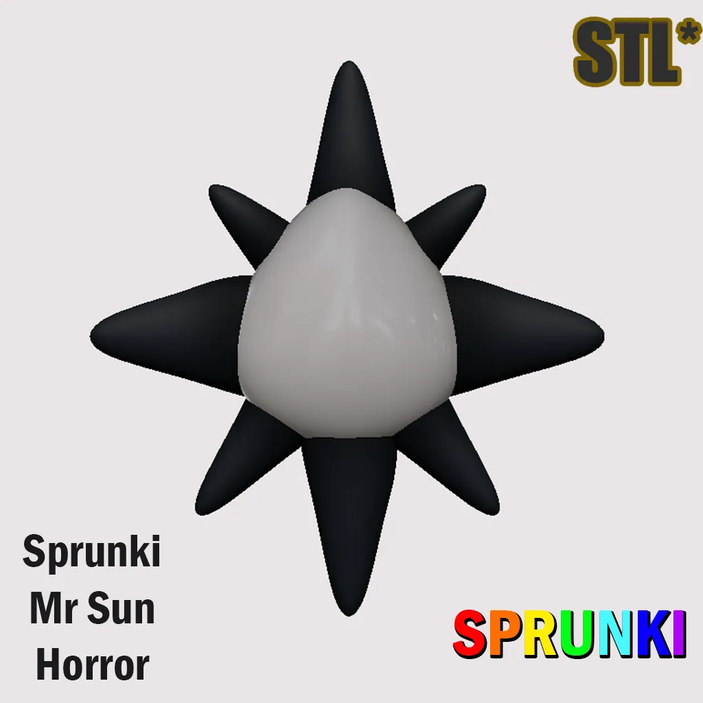 Sprunki Incredibox Mr Sun Horror 3D Character Fanart