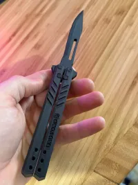 100% 3D printer Butterfly knife Fidget toy-1
