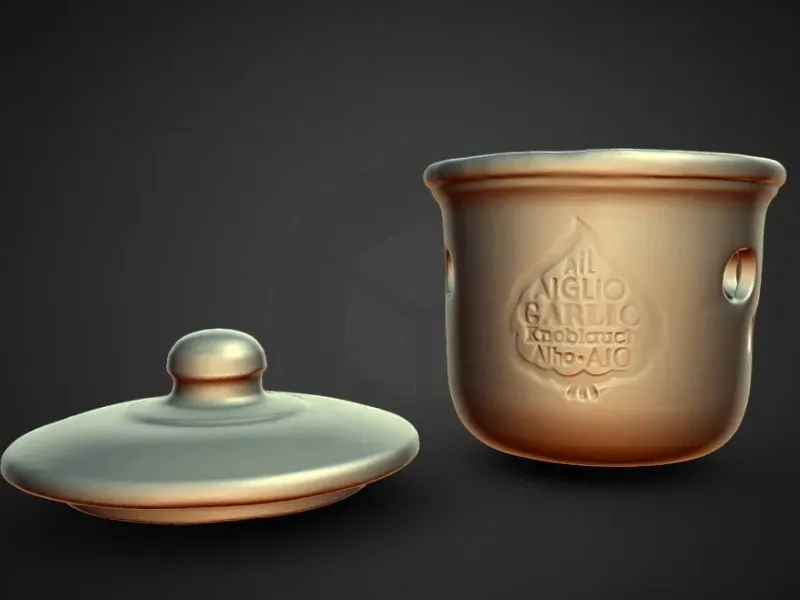 garlic terracota keeper pot