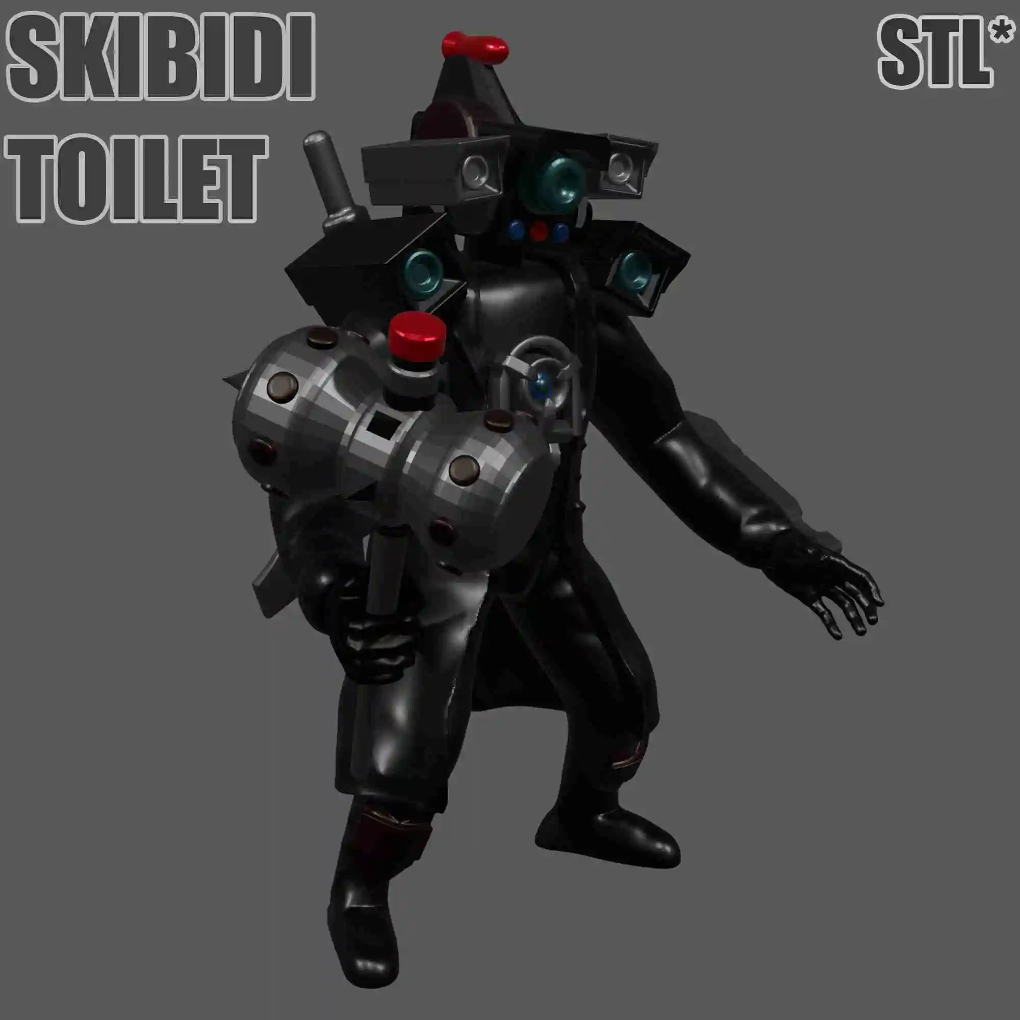 STL file TITAN CAMERAMAN SKIBIDI TOILET