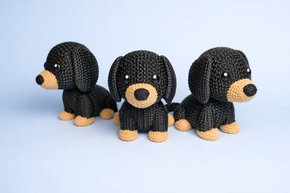 Knitted Dachshund Dog