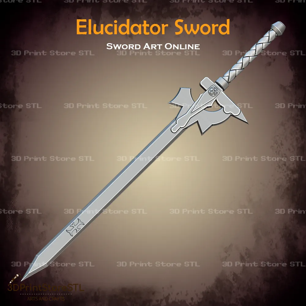 Elucidator Sword Cosplay Sword Art Online - STL File