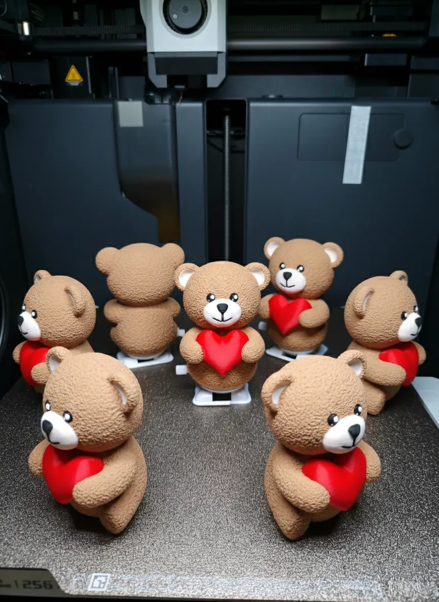 Walking Bear with Heart (Wind-up Mechanism)-2