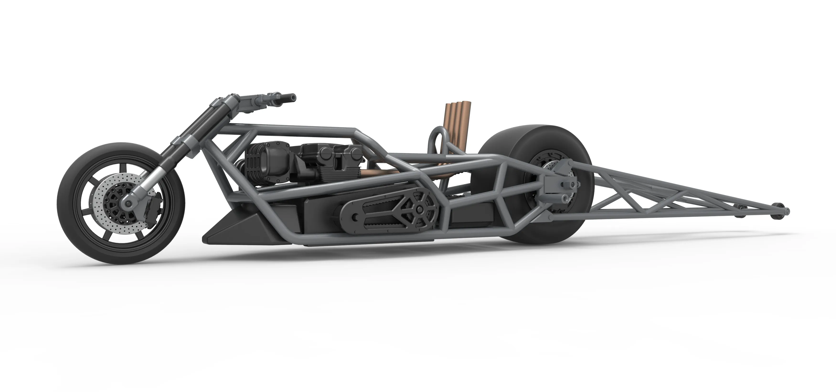 Top fuel dragster motorcycle Base Scale 1:25