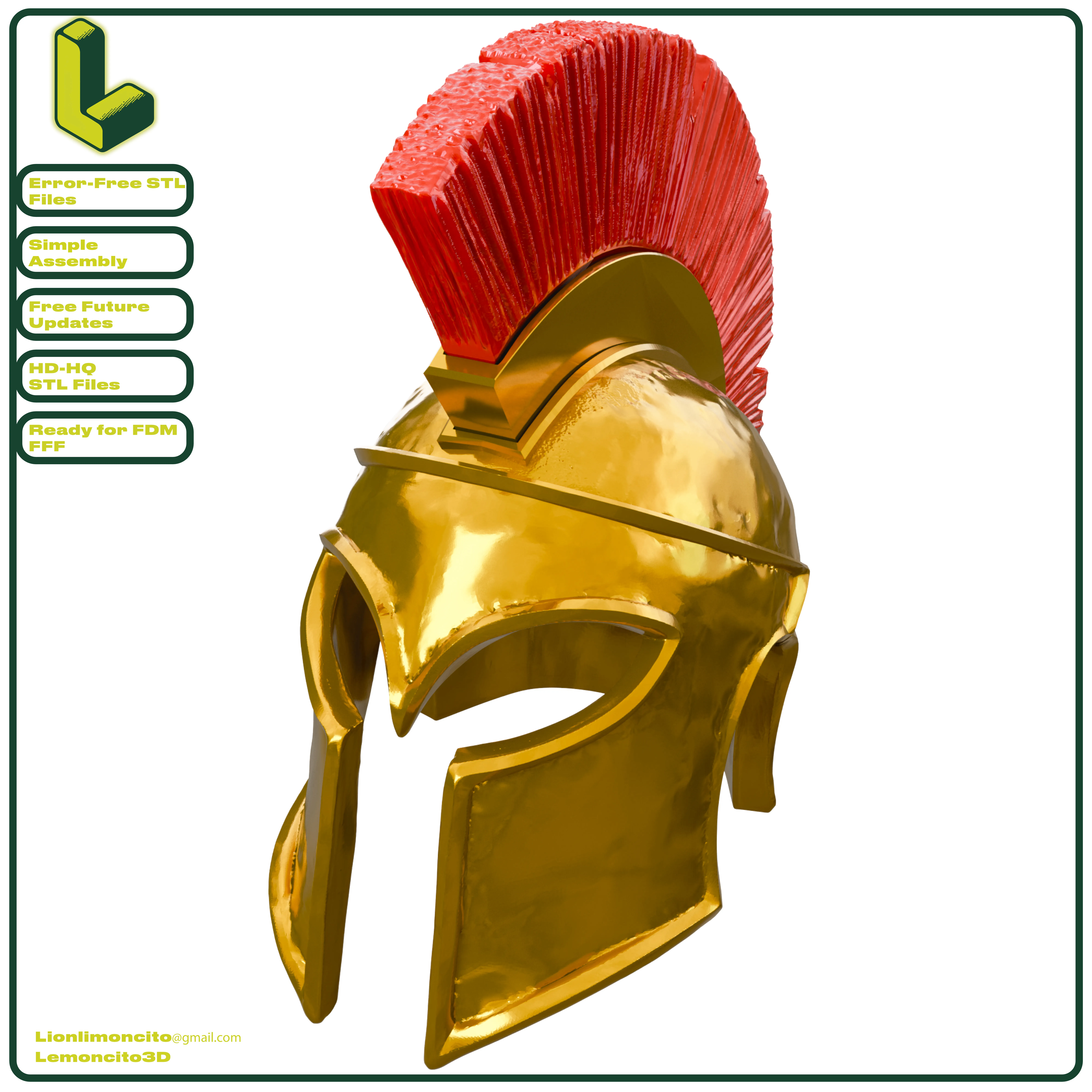 Spartan Helmet Multi-Parts Cosplay Real Scale