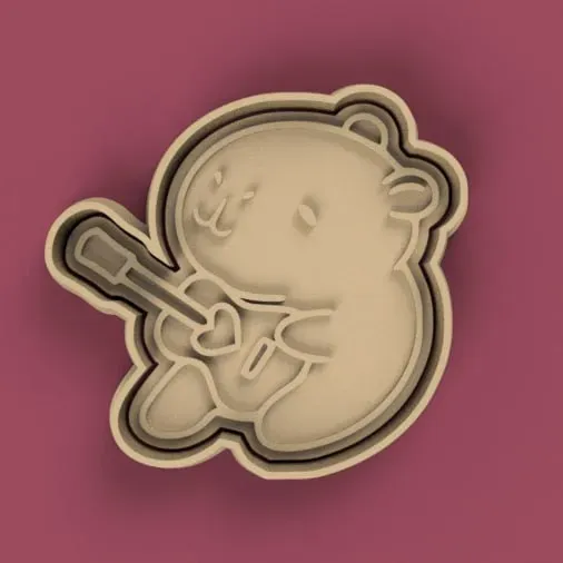 Cortante + Estampa de Carpincho / Capybara Cutter + Stamp
