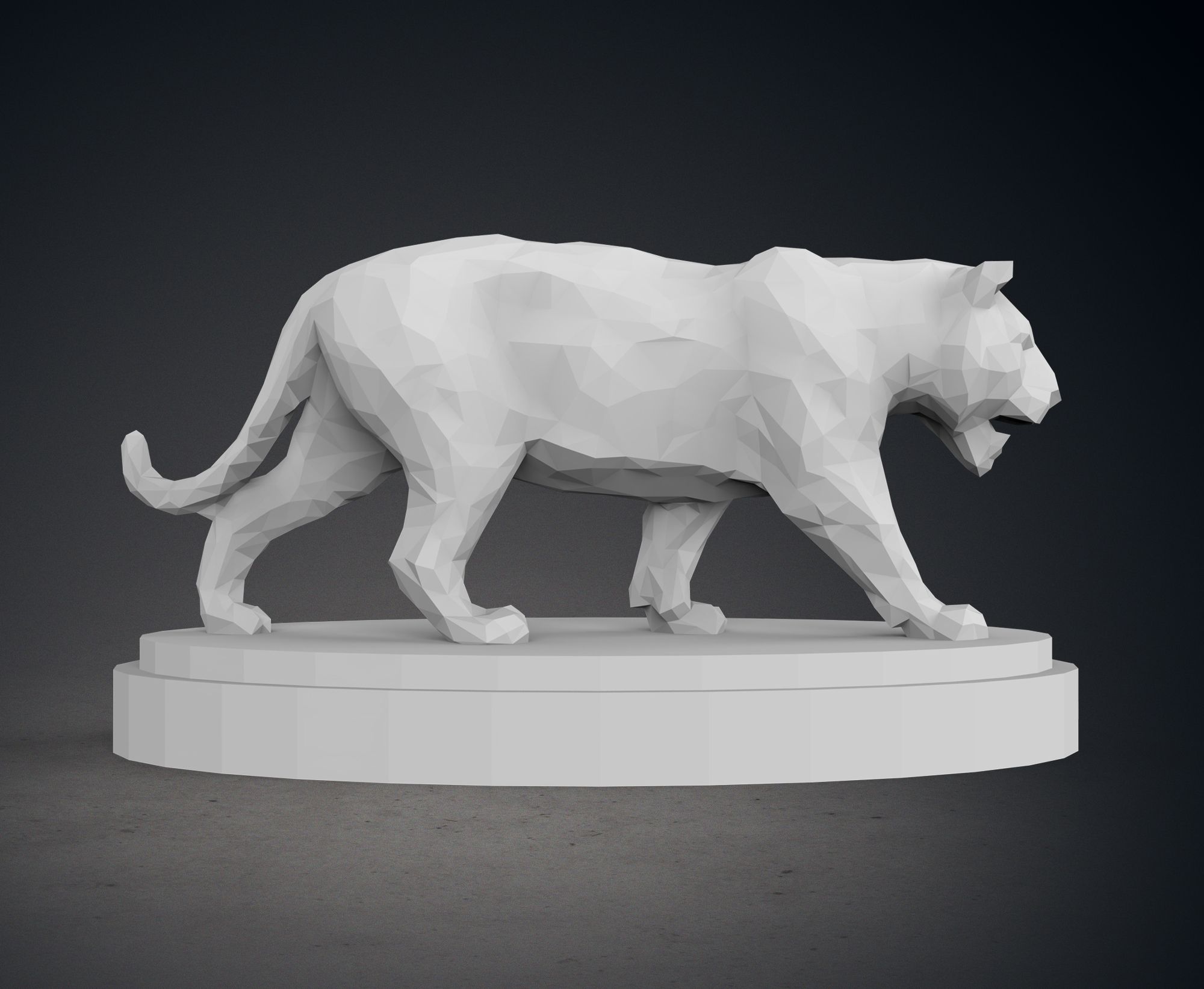 Tiger in Low Poly | 3D models download | Creality Cloud