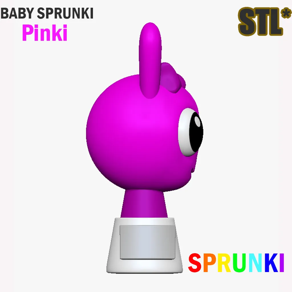 STL Sprunki Incredibox Baby Pinki Sprunki STL 3D Character