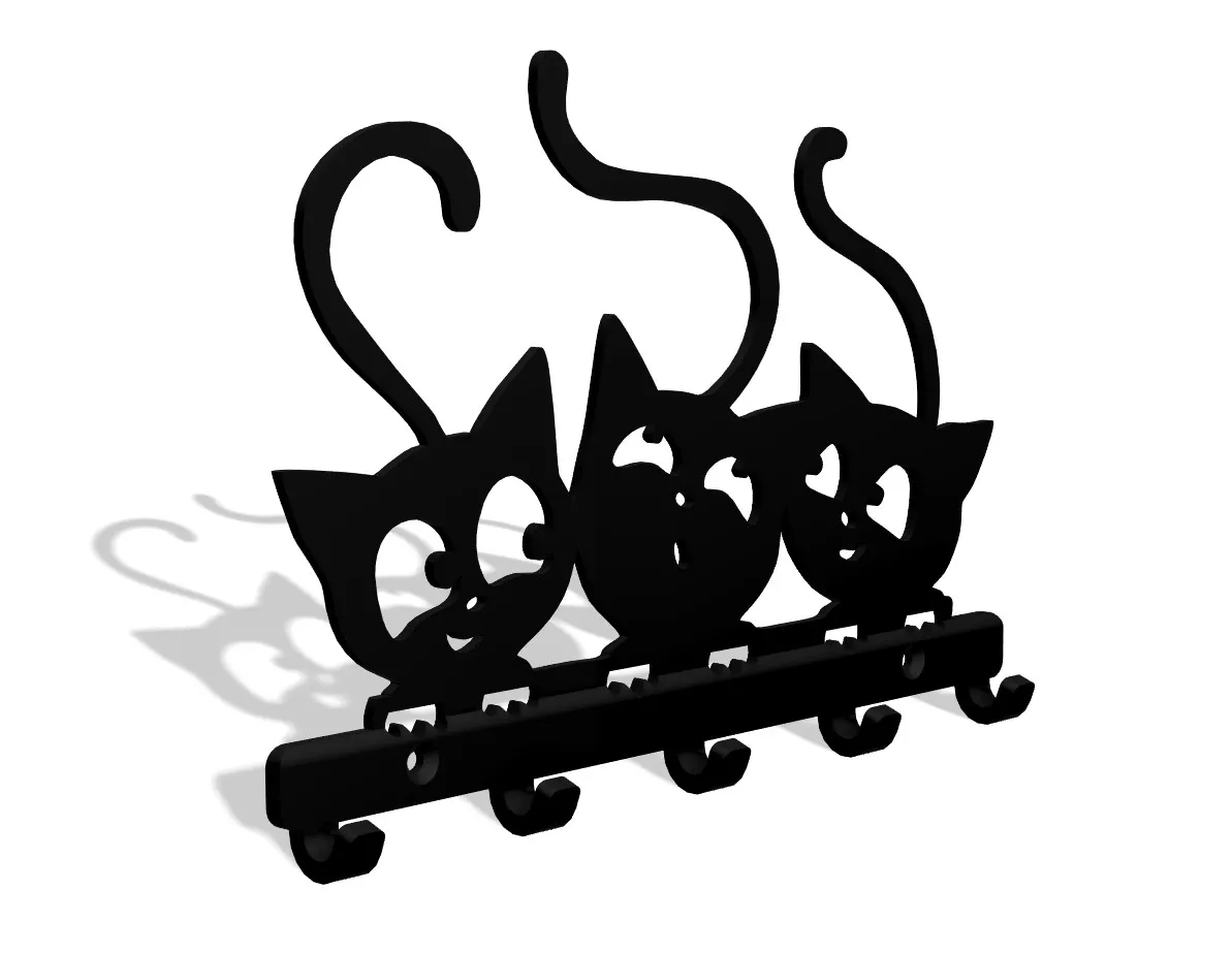 Playful Kittens Key Holder