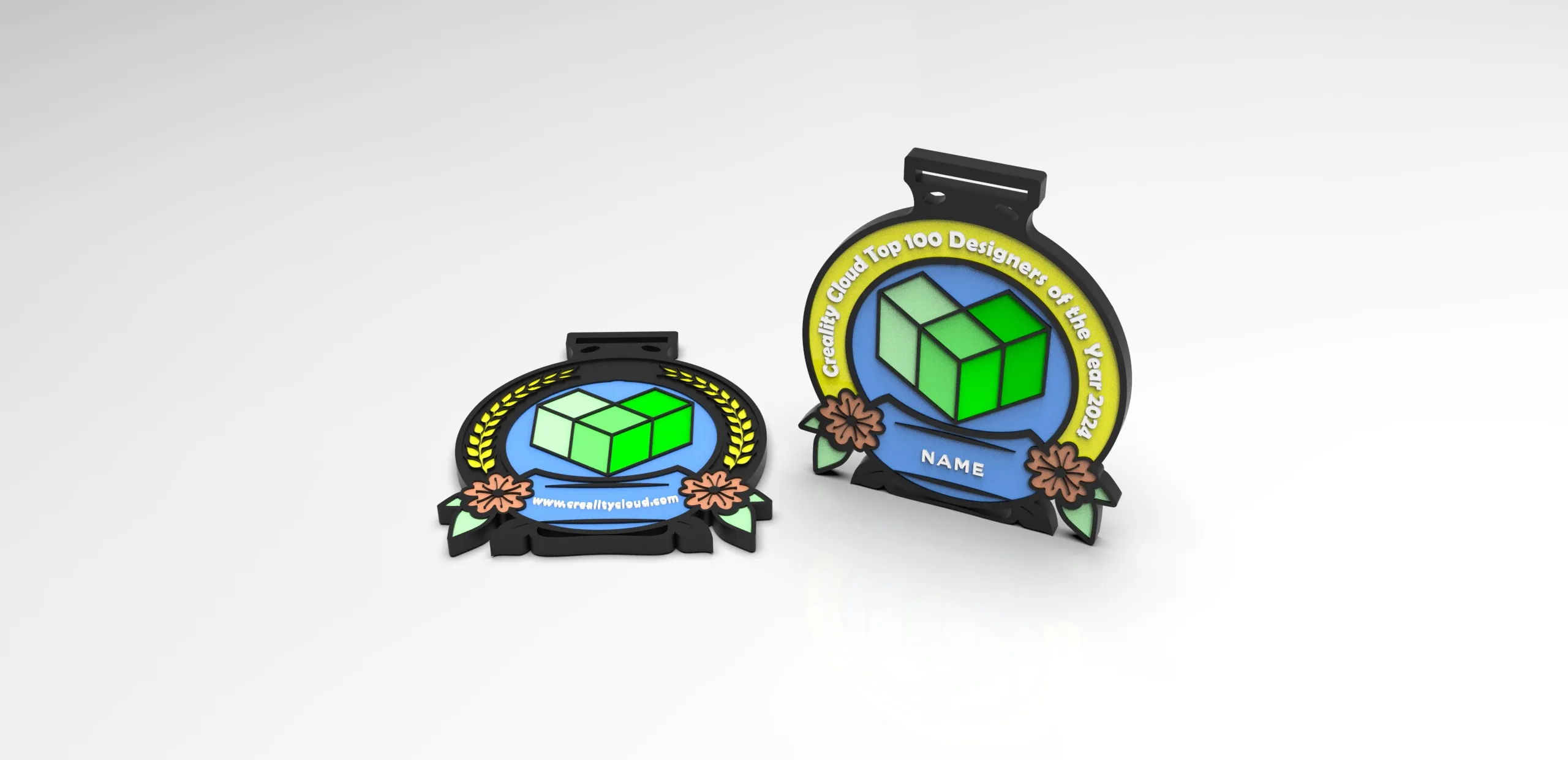 Creality Cloud Top100 Designers of the Year 2024 Metal Medal