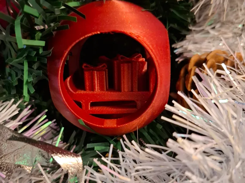 Weihnachtskugel Schlitten