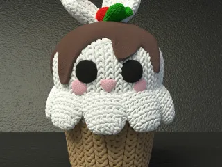 Knitted Cupcake (cute)