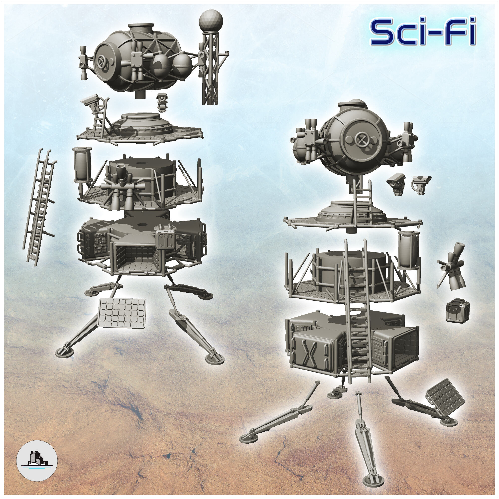Space exploration probe - Terrain Scifi Science fiction SF