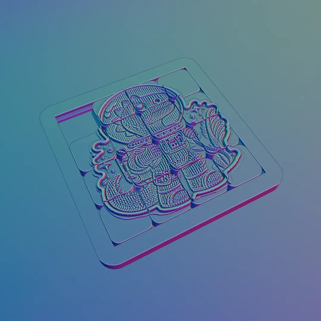 Astrodino the Tactile sliding puzzle in your poket