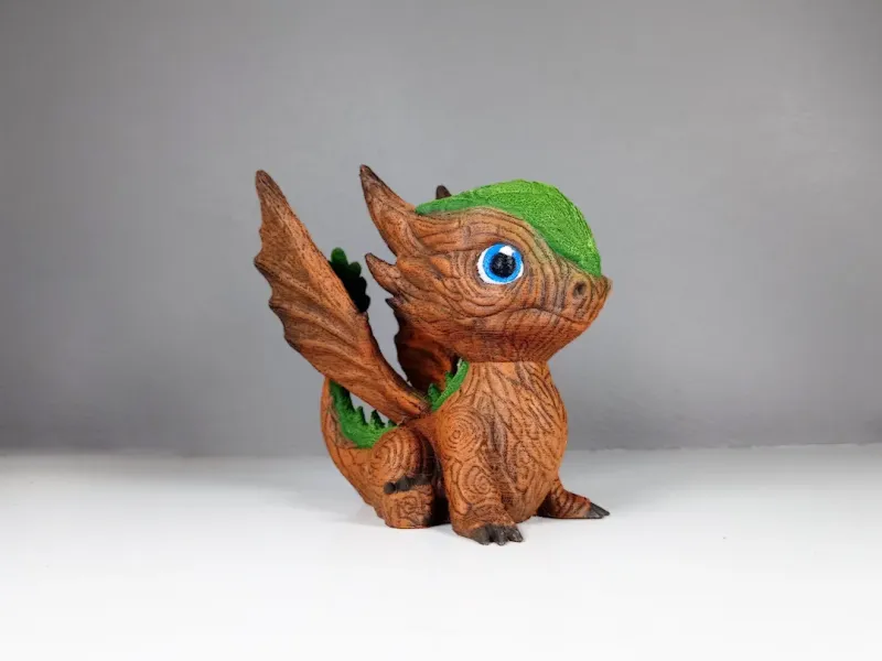 CUTE WOOD DRAGON | PRINT IN PLACE | NO SUPPORT