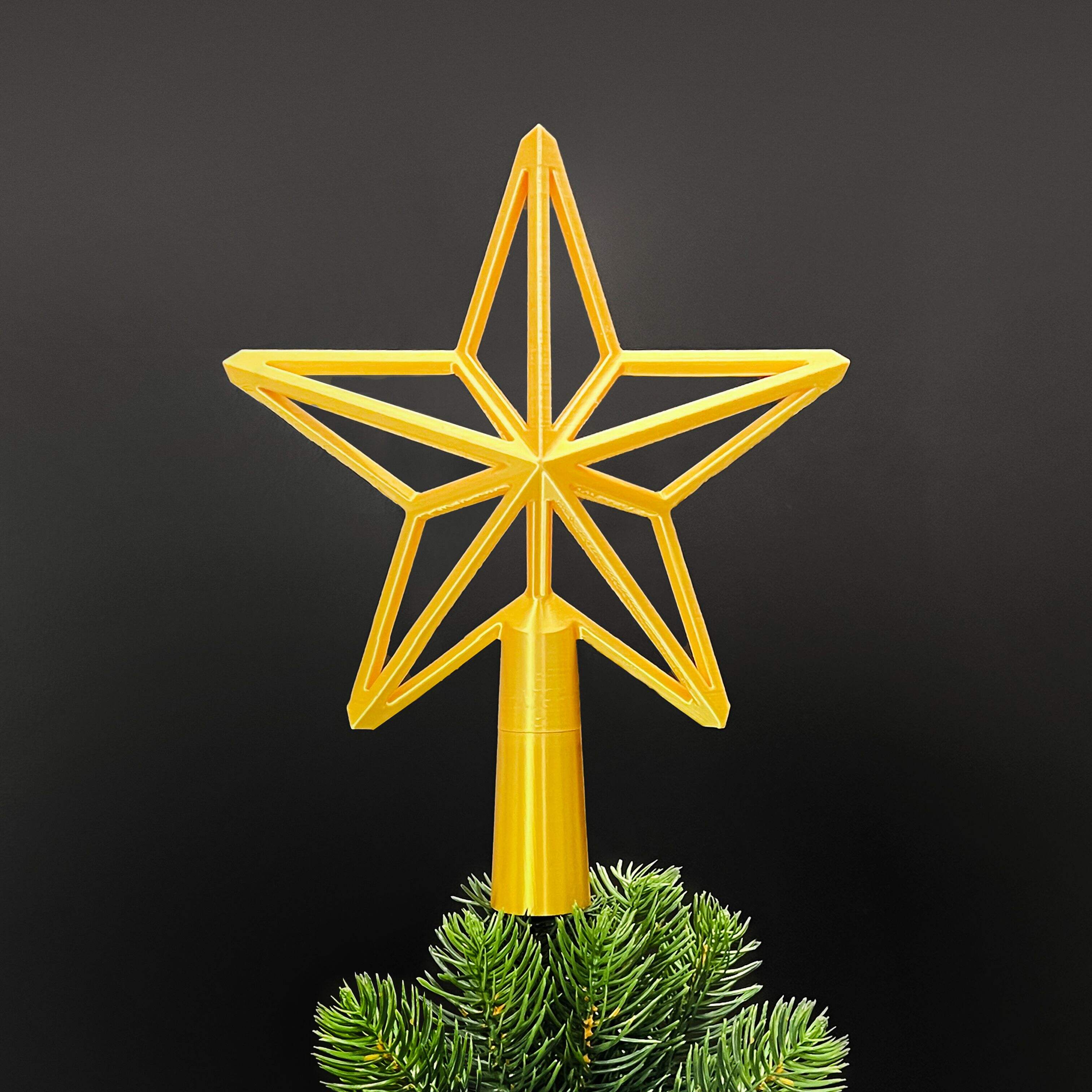 Lattice star Christmas tree topper, 3D models download