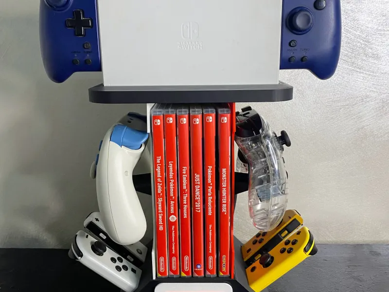 Estación de organización juegos y mandos de Nintendo Switch
