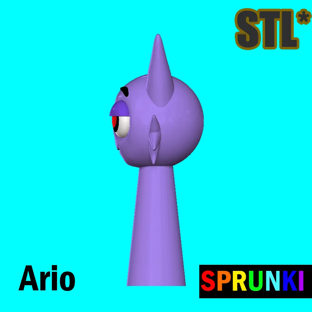 3D Sprunki STL Incredibox Ario STL 3D Character Fanart