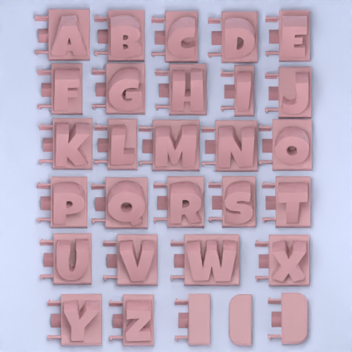 3D name from letters - Playful Font
