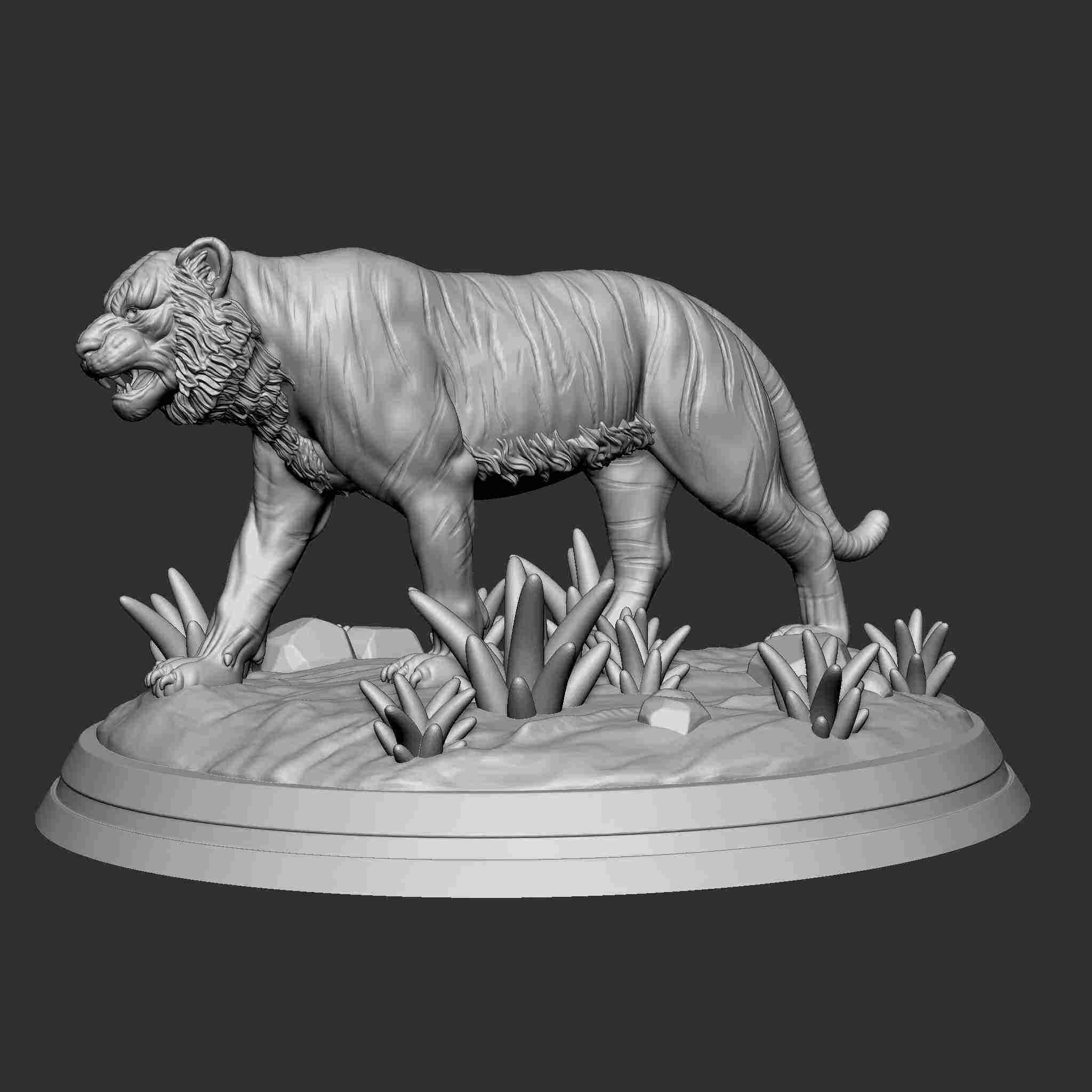 Tiger head free 3d model - download stl file