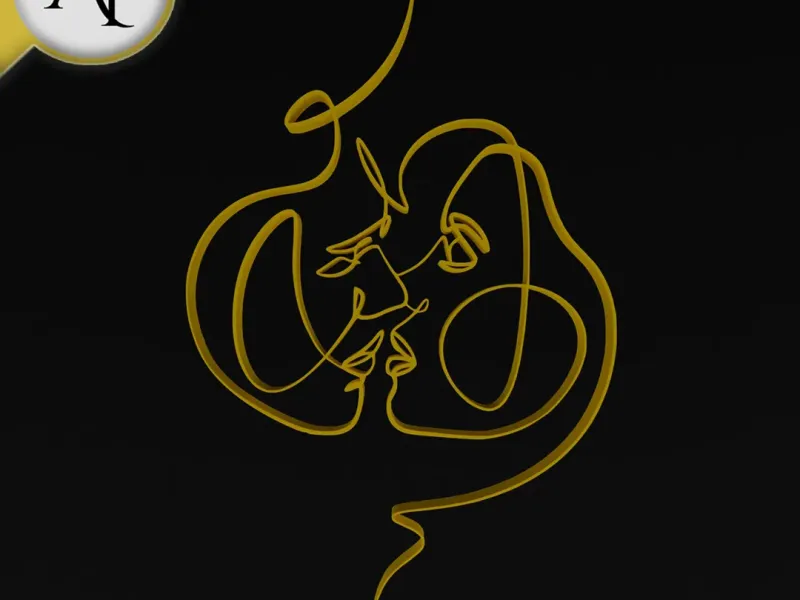 Love Silhouette - Love - Line Art - 2D Wall Art Decor