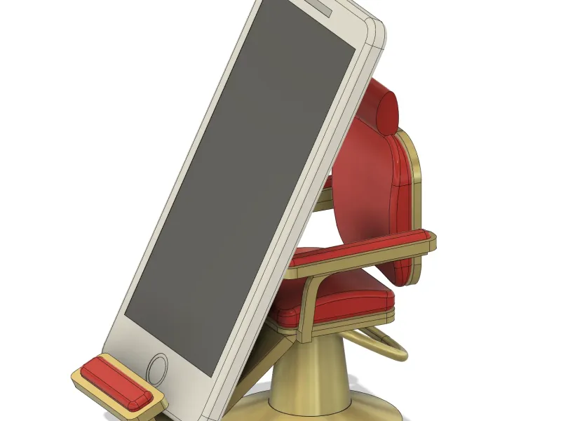 barbería sillón teléfono holder