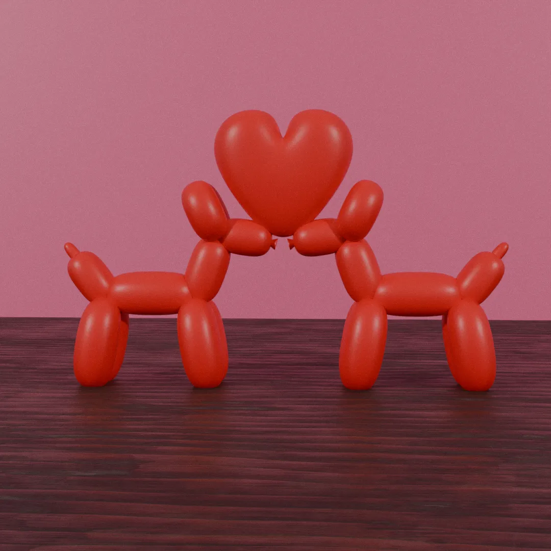 loving balloon dogs