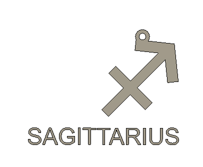 Zodiac Sagittarius Keychain | 3D models download | Creality Cloud