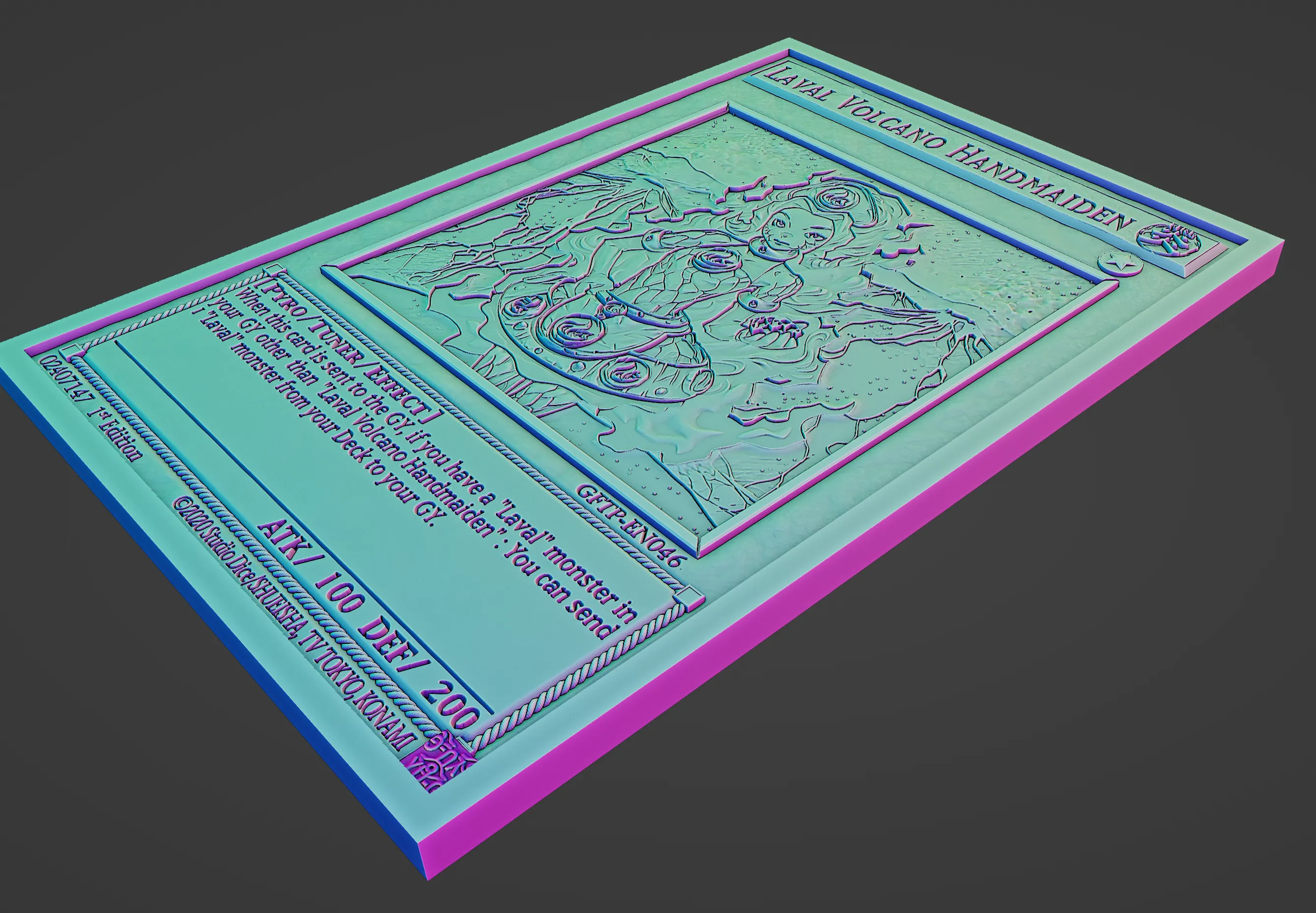 Free Other STL Download - Laval Volcano Handmaiden - yu-gi-oh!by  Wsonuchiha3D