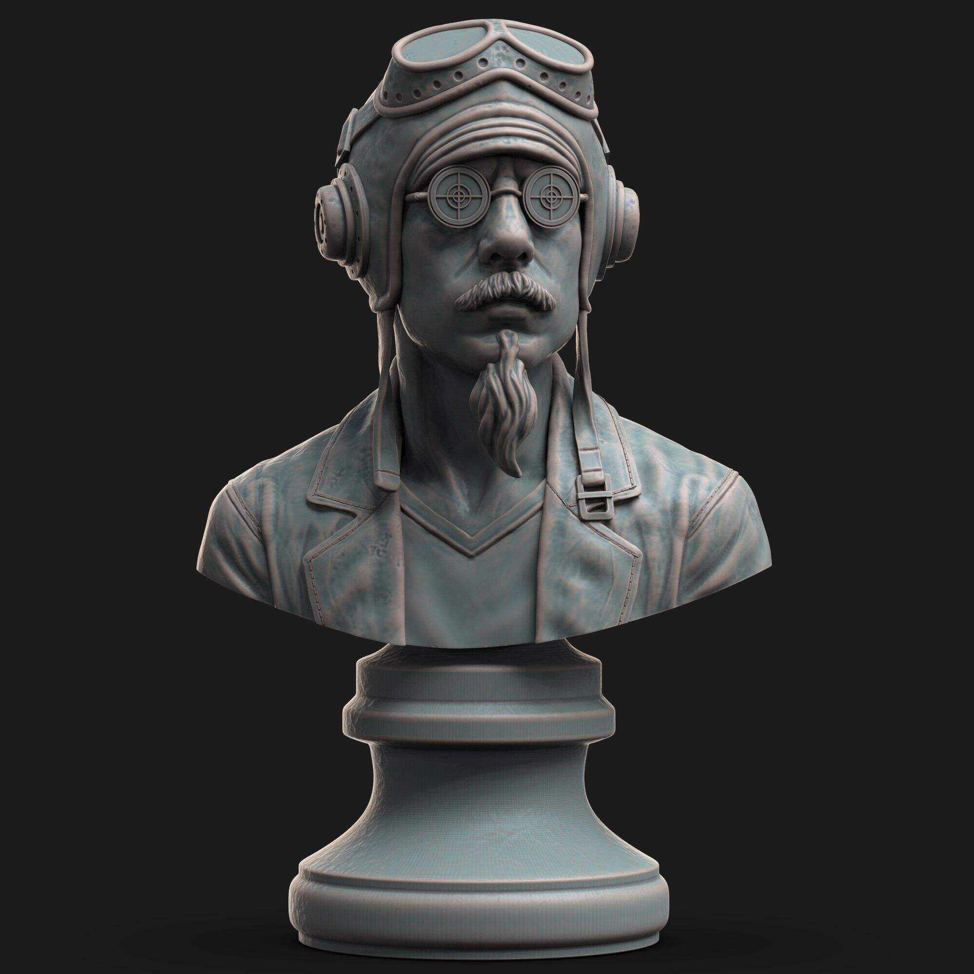 Pilot Bust 3d Models Download Creality Cloud 