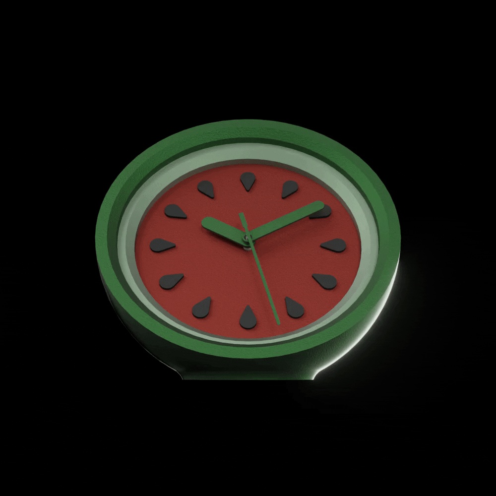 Watermelon Clock Set by Polymeria-3