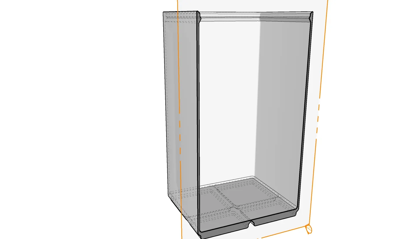 Gridfinity 2x2 Urn Bin, 150mm Tall