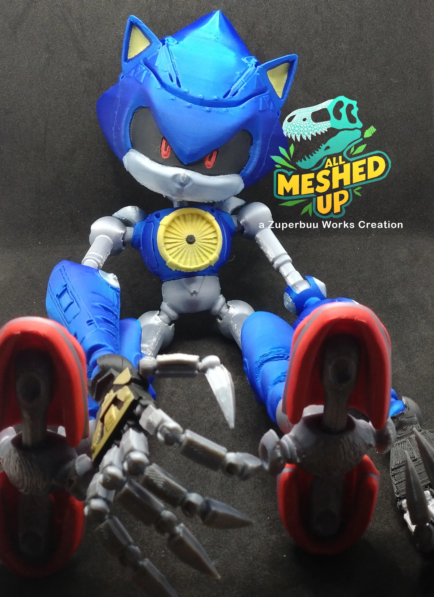 Jouet Sonic en métal articulé