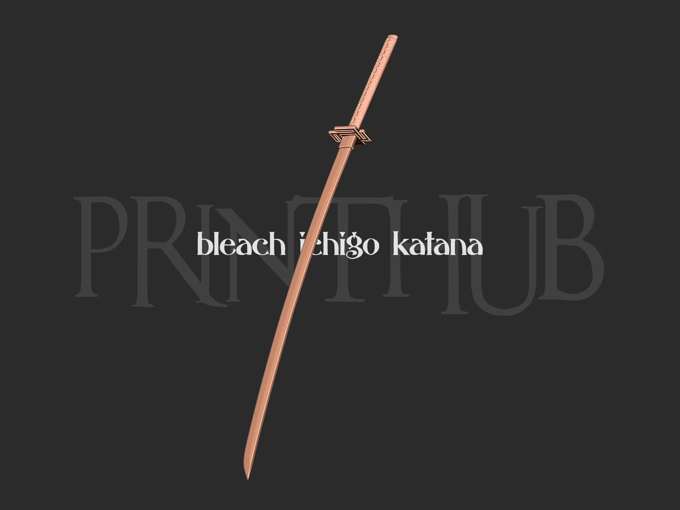 bleach ichigo katana modelo de impressão 3d