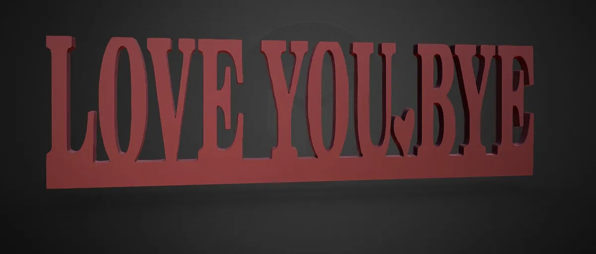 love you bye sign valentine
