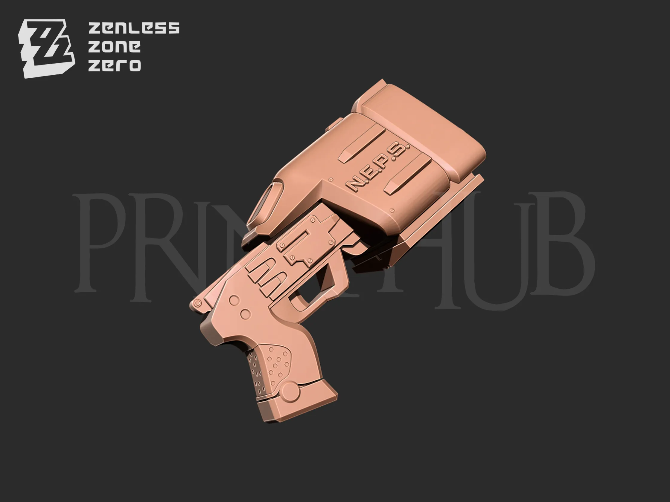 Zhu Yuan Handgun Blaster From Zenless Zone Zero