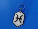 Pisces Zodiac Keychain-4