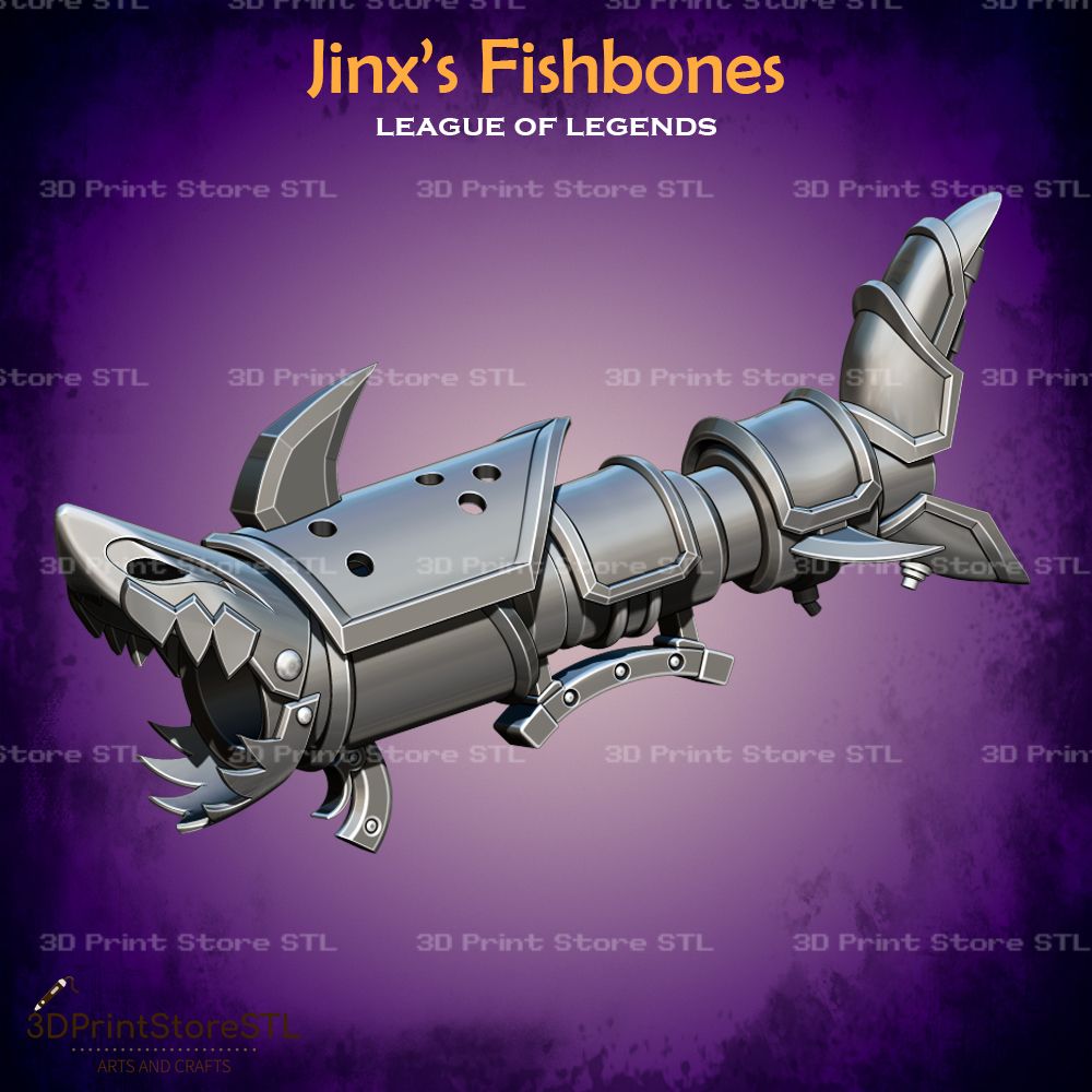 Jinx Fishbones Cosplay League of Legends - STL File | 3D модели скачать |  Creality Cloud