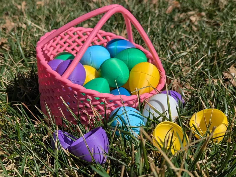 Easter Basket and Eggs