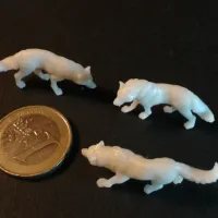 Wolf Pack - 3 Wolves - PRESUPPORTED - 32mm Scale-5
