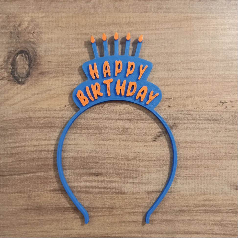 Happy Birthday Funny HeadBand, Two Color Design