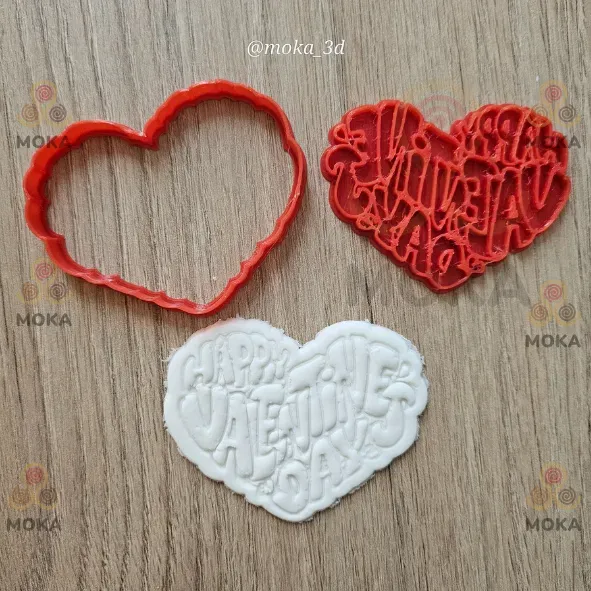 Cortador de galletas corazon San Valentin amor IIII