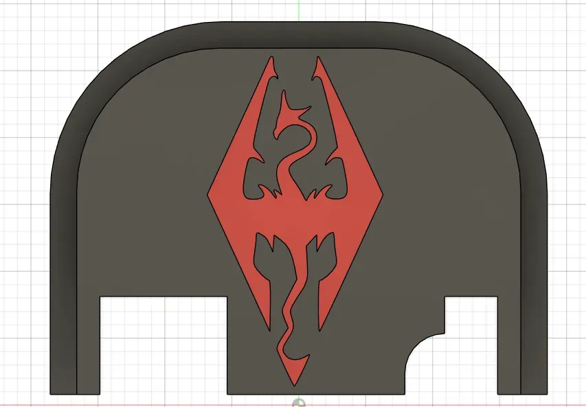 engraved skyrim slide plate